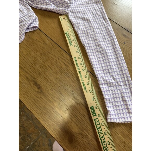 LulaRoe Women Size Large Open Front Cardigan Pockets Purple White Teacher Spring - Picture 8 of 12